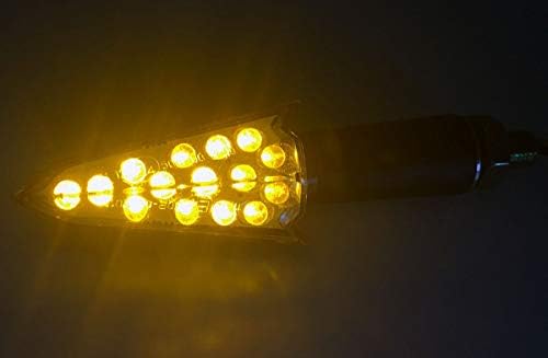 Motortogo Black Arrow Long STEM Turn Signals Lights LED Lights Indicadores compatíveis para 2014 Kawasaki Ninja ZX10R