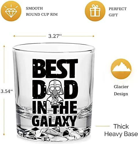 Presentes para papai de filha filho, Starswars Melhor pai no Galaxy Darthvader Whisky Glass, 10 oz novidade de óculos