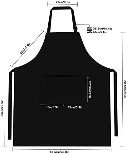 Blmhtwo 2 peças aventais para mulheres, aventais ajustáveis ​​para o avental de chef unissex de homens com 2 bolsos grandes e 2 longas tiras resistentes ao pano.