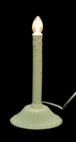9,5 Candolier de marfim amarelo único Lâmpada de vela interna - Luz Clear C7