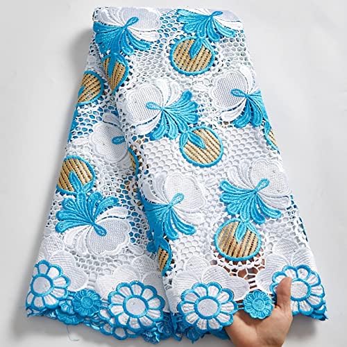 Daisymusse Nigeria Guipure Cord Lace Taber African Lace Fabric com pedras Bordado renda para festas de casamento Roupas de moda