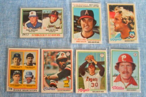 1978 Topps MLB Baseball Completo conjunto de 726 cartões. A condição varia de excelente a quase hortelã. Inclui cartões novatos