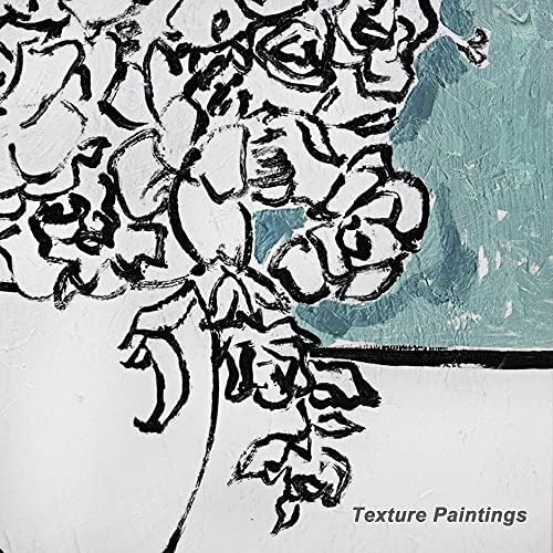 Artbyhannah 24x32 pintura a óleo floral pintada à mão - obra de arte abstrata texturizada 3D expressiva em tela para o seu luxuoso espaço