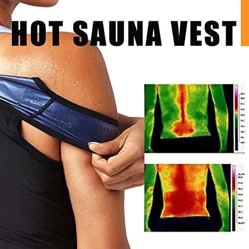 Baxobaso Sauna Terne Sweat Vest Cintura Treinador para Women Sworkout Tank Tampo Tampa com zíper