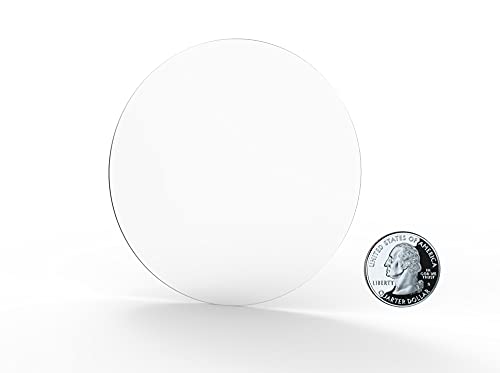 FixtUledisplays® 12pk 4 Clear acrílico acrílico Lucite Circle Round Disc, 3/16 espessura 18822-4 -3/16 -12pk-npf