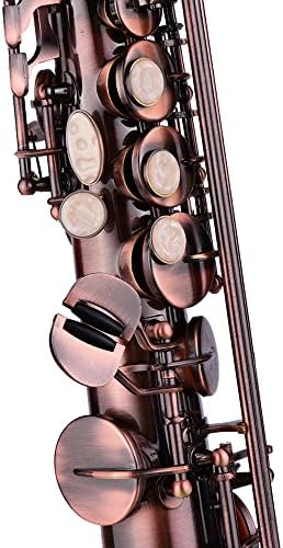 Btuty vermelho bronze bb soprano saxofone sax saxo
