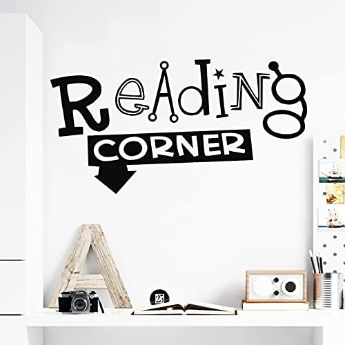 Citações adesivas de decoração de parede para biblioteca lendo letterings de canto Decalques de parede Posters de parede