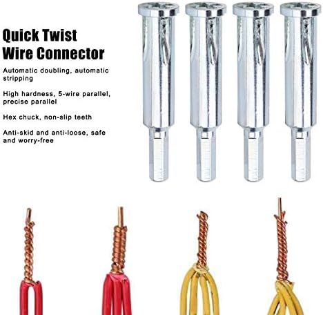 Twist Fire Connector, 4pcs Twisting Twisting Twisting Free Twister Wire Stripper e Twister Electrical Twist Connector