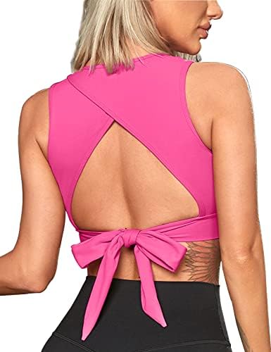 Womens Open Back Sports Bra High Neck Sports Top Top Sports Sports Sports Tops Tops Crop Crop Yoga Gym Tank