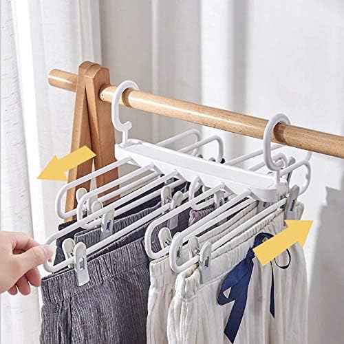 Rack de secagem de várias camadas KLHHG Rack de penduramento de roupas de calça de calça de calça de calça de calça de