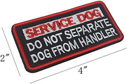 Cão de serviço não separa cão de coletes de manipuladores aproveitam cão de serviço emblema bordado fixador gancho e loop patch 2 peças