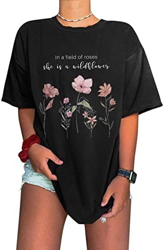 T-shirt estampada para mulheres para mulheres camisetas de manga curta Plus Tamanho Blusa de verão Top de camisa de