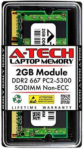 A-Tech 2GB DDR2 667MHz SODIMM PC2-5300 1,8V CL5 200 PIN Não ECC não bosque o laptop RAM Memory Upgrade Module