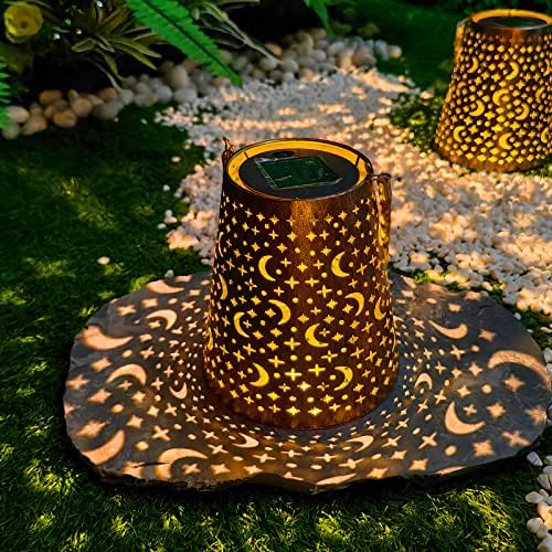 Lanternas solares ao ar livre de Hongland para decoração de jardim, luzes solares à prova d'água ao ar livre para pátio, mesa, caminho,