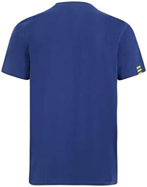 Combustível para fãs Ayrton Senna Men's Fanwear Logo T -Shirt - Marinha/Verde/Amarelo