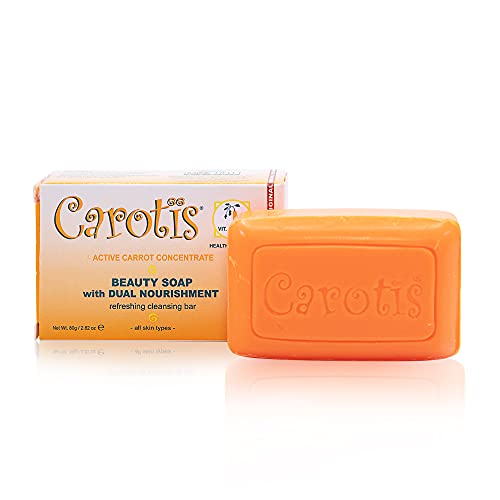 Carotis Beauty Soap 80gr - formulado para limpar e refrescar a pele, com óleo de cenoura, glicerina, beta -caroteno, vitamina A