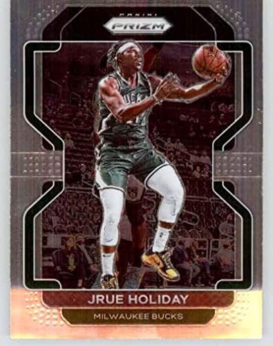 2021-22 Panini Prizm 8 Jrue Holiday Holiday Milwaukee Bucks Basquete Cartão de negociação oficial da NBA