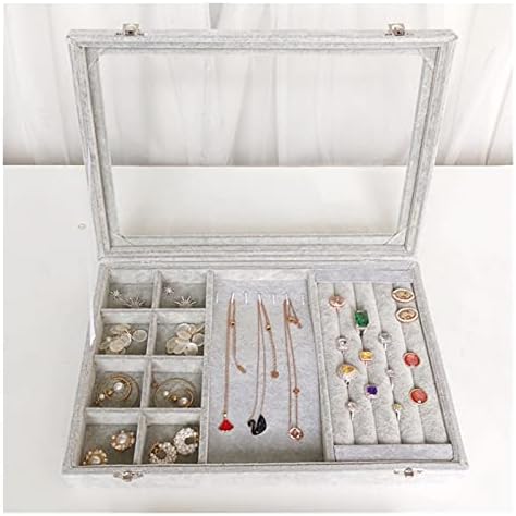 Qiaononai zd205 gelo veludo de gelo três em one colar brincos brincos jóias caixa de armazenamento de jóias exibição de jóias