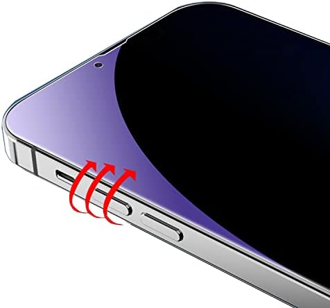 BWEDXEZ 2 Pacote anti-azul Suje de vidro temperado para iPhone 14 / iPhone 13 / iPhone 13 Protector de tela anti-spy