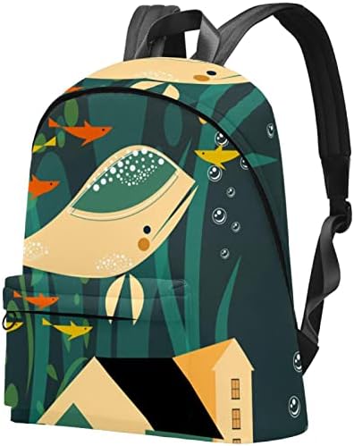 Mochila laptop VBFOFBV, mochila elegante de mochila de mochila casual bolsa de ombro para homens, mulheres de baleia de tartaruga