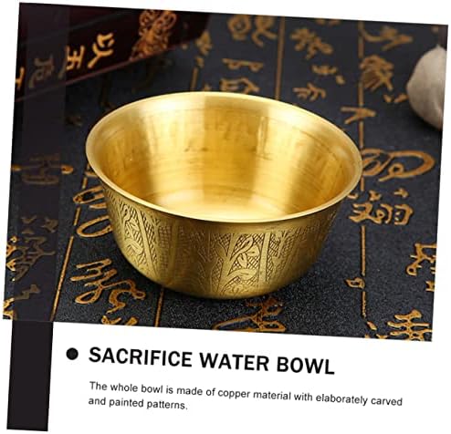 Bestonzon Copper Bowl tigela de ioga Decoração Decoração Decoração de Brass Decoracionas para Uñas Decoração de Brass Tibetano Budista Oferecendo Bigida Tigela de Adoração Copper Glass de Vinho Dourado