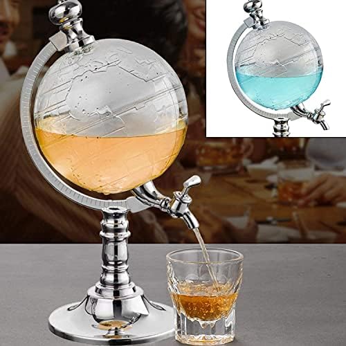 Globe Wine Decanter Liquor e Spirits Bebido Uísque Vodka Dispensador de Bebida Bourbon Bourbon Scotch Mapa Pump Machine Bar Decor para