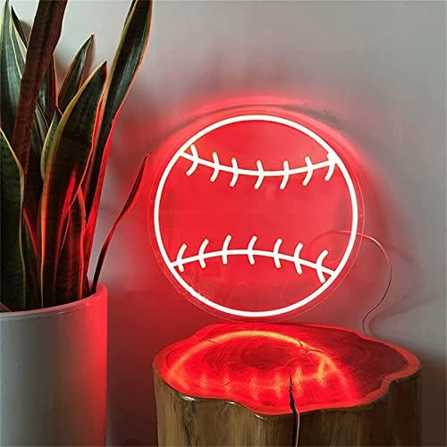 DVTEL Baseball Logo Néon Sinal LED Modelagem de letras luminosas Luz de luminosa Luz decorativa de painnchado de acrílico, 30x30cm
