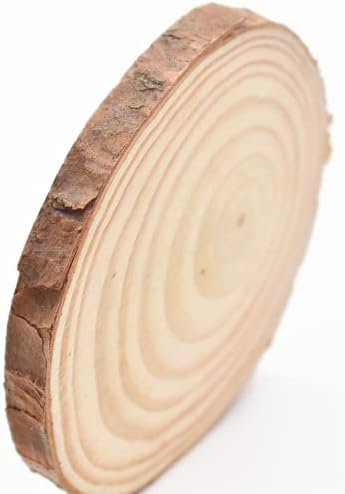 Ninesung inacabado as fatias de madeira natural círculos 30 PCs 2,8-4,7 polegadas Kit de madeira artesanal Crástos de Natal Offixos