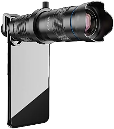 Lente da câmera do telefone óptico WSSBK HD 28X Lens de zoom de telefoto monocular com mini tripé de selfie para