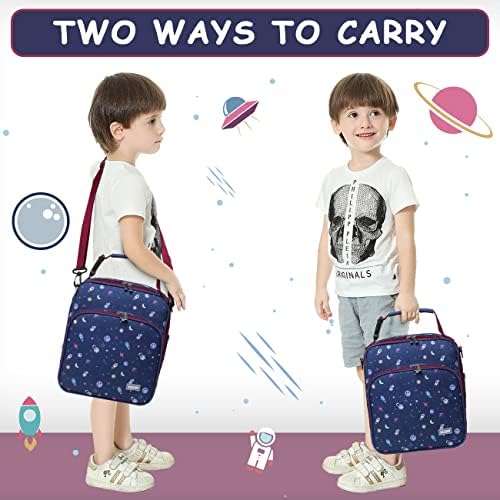 Bolsa de lanches vaschy para meninos, recipientes reutilizáveis ​​de lancheira para meninos e meninas com alça de
