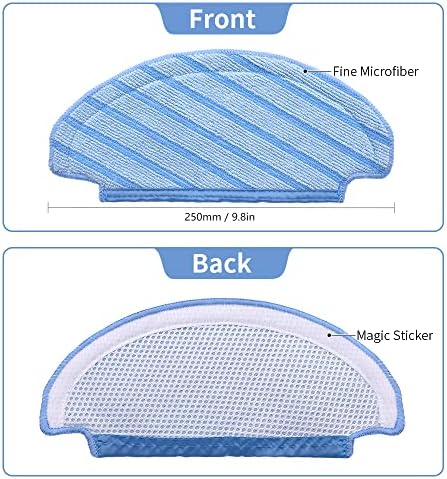 As almofadas de limpeza laváveis ​​de reposição de neunop compatíveis com ECOVACS DEEBOT T8, T8+, T8 AIVI, N8, N8 PRO, N8 PRO+, N10