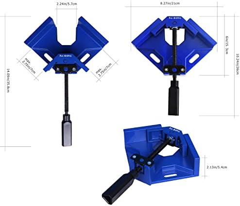 Grampos de canto para ferramentas de madeira, ferramentas de madeira, alça de braçadeira de canto, braçadeira de ângulo