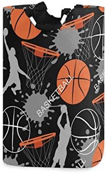 Auuxva Sport Ball Basketball Roupa de lavanderia de tecido dobrável Rapazina de lavanderia Dirty Bag de armazenamento