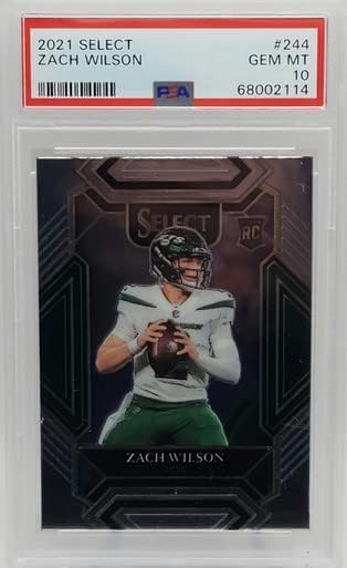 Zach Wilson New York Jets 2021 Panini Select Rookie Card 244 PSA 10 Gem Mint