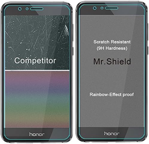 [3 -Pack] - Mr.Shield projetado para Huawei Honor 8 [Protetor de tela de vidro temperado] com substituição de vida útil