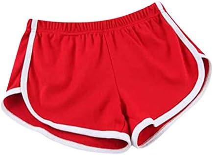 Treino de cintura elástica de shorts esportivos femininos que executam shorts casuais casuais