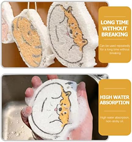 Esponja de esponja de loofah solustre esponjas de cozinha esponjas esponjas não arranhões de formato de formato de