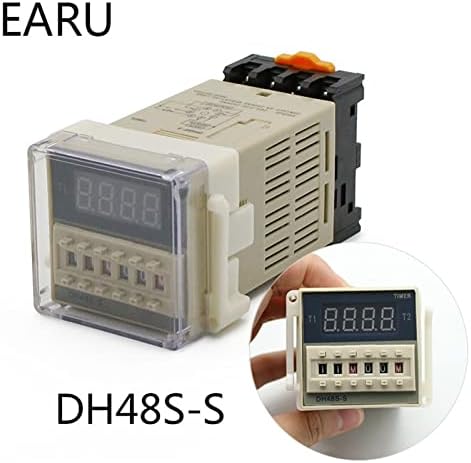 Ankang DH48S-S 0,1S-990H AC 110V 220V DC 12V 24V Ciclo de repetição SPDT Programável Timer Time Time Relé com soquete DH48S