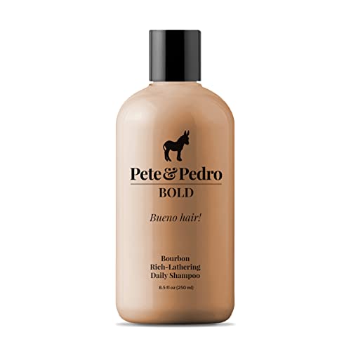 Pete e Pedro Bold & Cowboy Cuidado de cabelo diariamente Shampoo e Condicionador | Macho, Bourbon Manly e perfume de tabaco - cheira