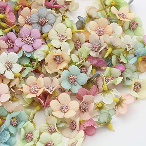 Sorrento artesanato mini margarida de seda 50pcs 2,5cm Flores artificiais multicoloria