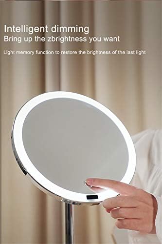 JJRY LED LIGHT LUZ DA TELA TOQUE, espelho de maquiagem, com ampliação de 5x espelho de vaidade do sensor inteligente, espelhos