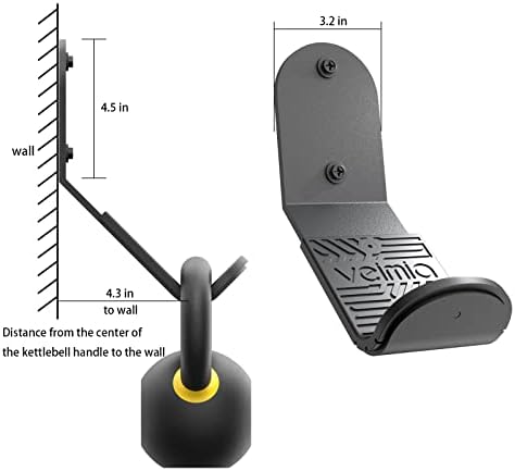 VEIMIA Kettlebell Wall Storage ， Kettlebell rack com tapete de borracha é escolha para academias domésticas ou comerciais ， cabide