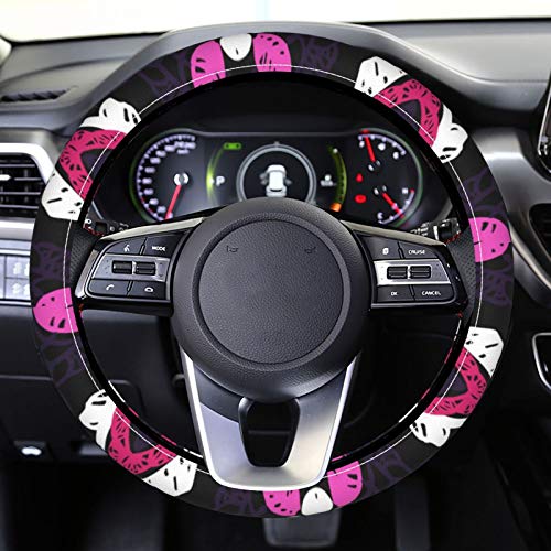 Motivo de arte folclórica com flores 3D Pattern Wheel Capa Acessórios para carros Feminino Girl Universal Type Adequado para decoração de carro