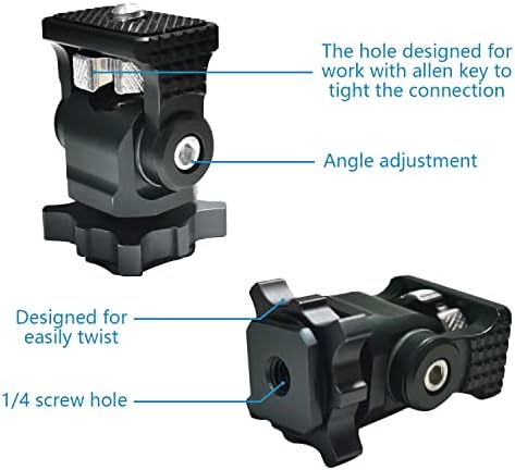 Monitor de campo de Uorlen Glips de montagem e inclinação ajustável com acessórios de câmera do adaptador de sapatos frios