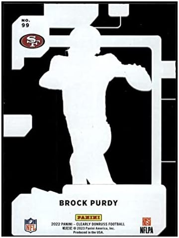 Brock Purdy RC 2022 Donruss claramente ouro 99 nm+ -mt+ nfl futebol 49ers classificado