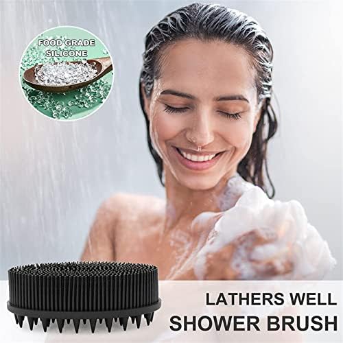 Kenid Upgrade Silicone Scorbroping e escova de shampoo de cabelo, bucha de silicone premium, escova de corpo esfoliante, lavador de chuveiro para o corpo 1pcs