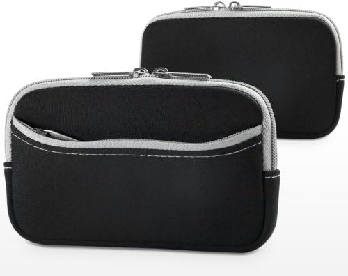 Caixa de ondas de caixa para Blu C5 - macacão com bolso, bolsa macia neoprene capa com zíper do bolso para Blu C5 - Jet Black