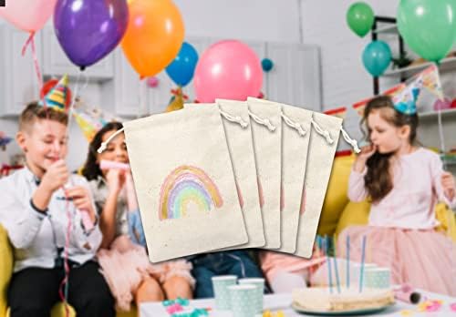 Bolsas de festa do arco -íris, Rainbow Theme Party Favors Sacos para crianças de aniversário, suprimentos para festas de chá de bebê,