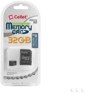 O cartão Micro SDHC do Cellet 32GB Kodak C195 é formatado personalizado para gravação digital de alta velocidade e sem perdas! Inclui adaptador SD padrão.