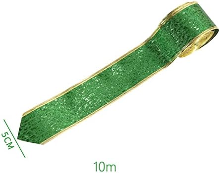 Colaxi st. Fita de borda com fio do dia de Patrick, artesanato de bricolage pingada verde e pendurada arco para a